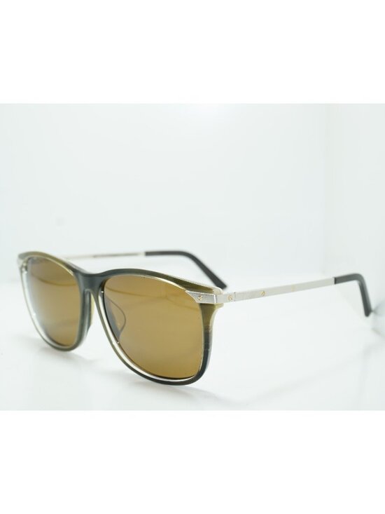 CARTIER CT0104SA 003 Olive Green / Military Green Acetate Sunglasses France Desi main image 7